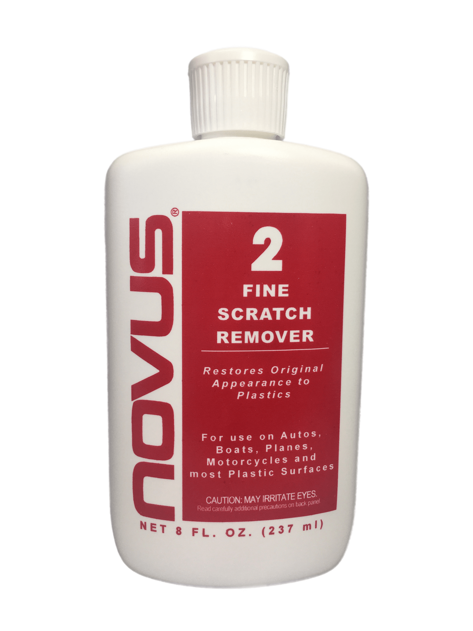 Remove scratches from plastic with Novus Plastic Polish 